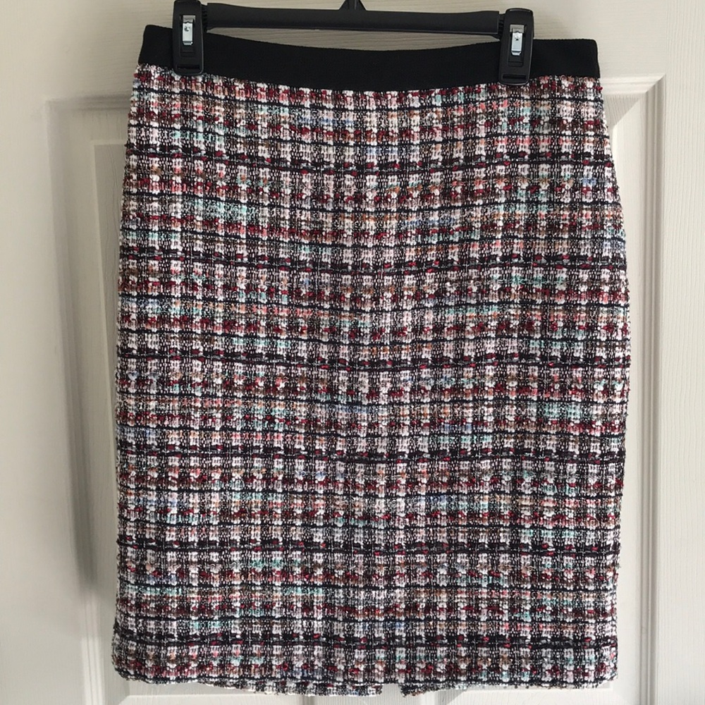 Talbots multi color tweed skirt